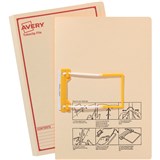 AVERY TUBECLIP FILES Buff Printed Red