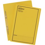 AVERY SPIRAL SPRING ACTION FILES YELLOW PRINTED BLACK