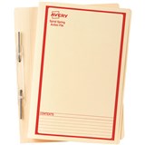 AVERY SPIRAL SPRING ACTION FILES BUFF PRINTED RED