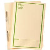 AVERY SPIRAL SPRING ACTION FILES BUFF PRINTED GREEN EACH