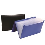 MARBIG FCAP POLY EXPANDING FILE 12 POCKET  BLACK 