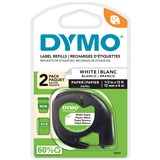 DYMO LETRATAG PAPER LABELS 12mmx4m PEARL WHITE PK2