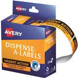 AVERY ACCOUNT REMINDER LABELS 19X64 PRINTED URGENT ACTION DMR1964R2 PK125