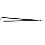 LANYARD FLAT WITH SWIVEL CLIP BLACK ID SECURITY PK10