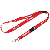 REXEL PRE PRINTED LANYARDS Visitor Red PK5