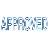 DESKMATE PRE INK STAMP APPROVED Blue A02A