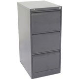GO 3 DRAWER FILING CABINET H1016xw460xd620mm Graphite Ripple