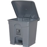 CLEANLINK RUBBISH BIN With Pedal Lid 45Litre Grey 415 x 40 x 60cm
