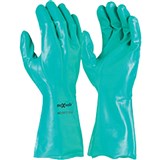 MAXISAFE CHEM RESISTANT GLOVES Green Nitrile Chemical Glove 33cm Large