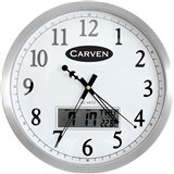 JASTEK LCD CHROME DATE CLOCK 350mm Chrome