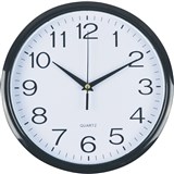 ITALPLAST WALL CLOCK 30cm Black FrameWhite Face
