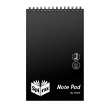 SPIRAX POLYPROPYLENE NOTEBOOK P563A 200X127MM 200 PAGE BLACK TOP OPENING