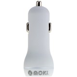 Moki Dual USB Car Charger White