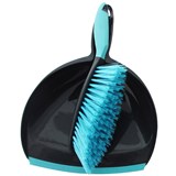 COMPASS DUST PAN AND BRUSH SET BLUE AND GREY