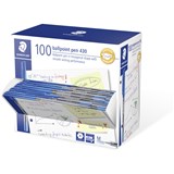 STAEDTLER 430 BALLPOINT PEN 10MM BLUE PK100
