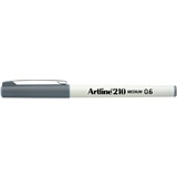 ARTLINE 210 FINELINER PENS 06MM GREY PACK OF 12