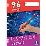 SOVEREIGN A4 BINDER BOOK 8MM RULED 96 PAGE
