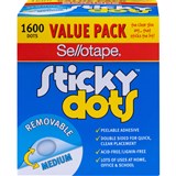 SELLOTAPE STICKY DOTS REMOVABLE 990003 BULK PACK OF 1600 DOTS
