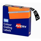 ALPHABETICAL COLOUR CODING LABELS  G  BOX OF 500 BX500