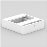 OM FIXED DRAWER W464 x D400 x H145MM WHITE