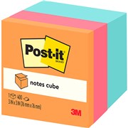 POSTIT SUPER STICKY NOTE 2027SSGFA 76X76MM 360 SHEETS CUBE BRIGHTS
