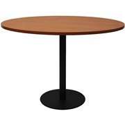 Rapidline Round Meeting Table 1200mm Diam Top Cherry with Black