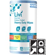 Livi Essentials Commercial Wipes 90 sheet Blue Carton of 4