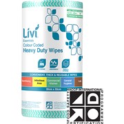 Livi Essentials Commercial Wipes 90 sheets Green Carton of 4