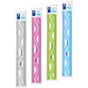 STAEDTLER PLASTIC RULER FLEXIBLE 30CM ASSORTED PACK OF 24
