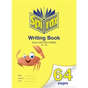 SPIRAX WRITING BOOK 160 335X240MM 64 PAGE 24MM RULED