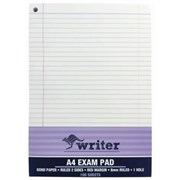 WRITER BOND PAD A4 EXAM RULED 1 HOLE 100 SHEETS