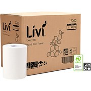 LIVI EVERYDAY HAND TOWEL ROLL 1 PLY 80M CARTON OF 16