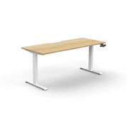 RAPIDLINE BOOST MANUAL HEIGHT ADJUSTABLE SINGLE WORKSTATION 1500WX7051155MMH OAKWHITE