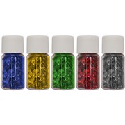 RAINBOW GLITTER SMALL VIALSX12 ASSORTED COLOURS