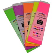 RAINBOW FLURO CREPE 500mmx25m Assorted PACK OF 5