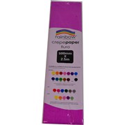 RAINBOW FLURO CREPE PAPER 500mmx25m Lilac