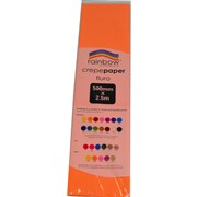 RAINBOW FLURO CREPE PAPER 500mmx25m Orange