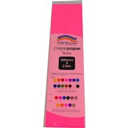 RAINBOW FLURO CREPE PAPER 500mmx25m Pink