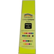 RAINBOW FLURO CREPE PAPER 500mmx25m Yellow