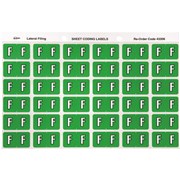 ALPHABETICAL COLOUR CODING LABEL SHEET F PK OF 180