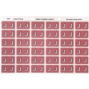 ALPHABETICAL COLOUR CODING LABEL SHEET J PK OF 180