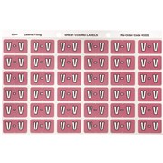 ALPHABETICAL COLOUR CODING LABEL SHEET V PK OF 180