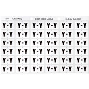 ALPHABETICAL COLOUR CODING LABEL SHEET Y PK OF 180