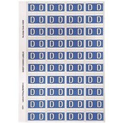 AVERY ALPHABET CODING LABEL D SIDE TAB 25X42MM BLUE PACK OF 240
