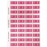 AVERY ALPHABET CODING LABEL F SIDE TAB 25X42MM PINK PACK OF 240