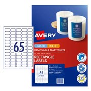 AVERY LASER LABEL L7651REV 959049 L7651 REMOVABLE PK25