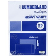CUMBERLAND RETAIL ENVELOPE B4 Strip Seal White 100g PK25