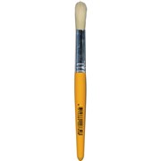 EDVANTAGE STUBBY PAINT BRUSHES STUBBY ROUND HOGS HAIR BRISTLE BRUSH  WOODEN PK12