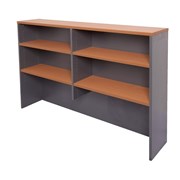Rapid Worker Desk Hutch 1070Hx1200Wx315D 4 Shelves Cherry  Ironstone