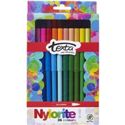 TEXTA NYLORITE MARKERS ASSORTED PK36